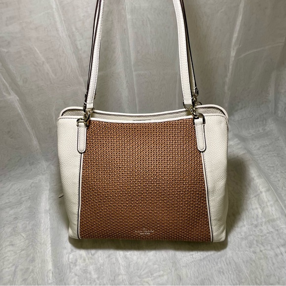 Kate Spade Jackson Straw Triple Compartment Shoulder Bag, EUC - Picture 2 of 16
